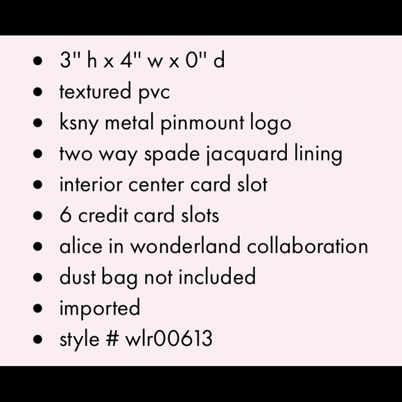 Kate spade Alice in wonderland card holder - Picture 7 of 7